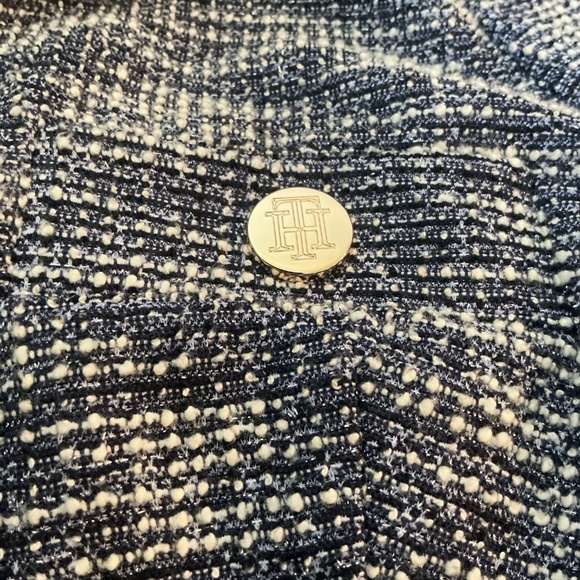 Tommy Hilfiger Women's Sparkle Boucle Knit Button Front Fit and Flare Shirtdress - Picture 5 of 7